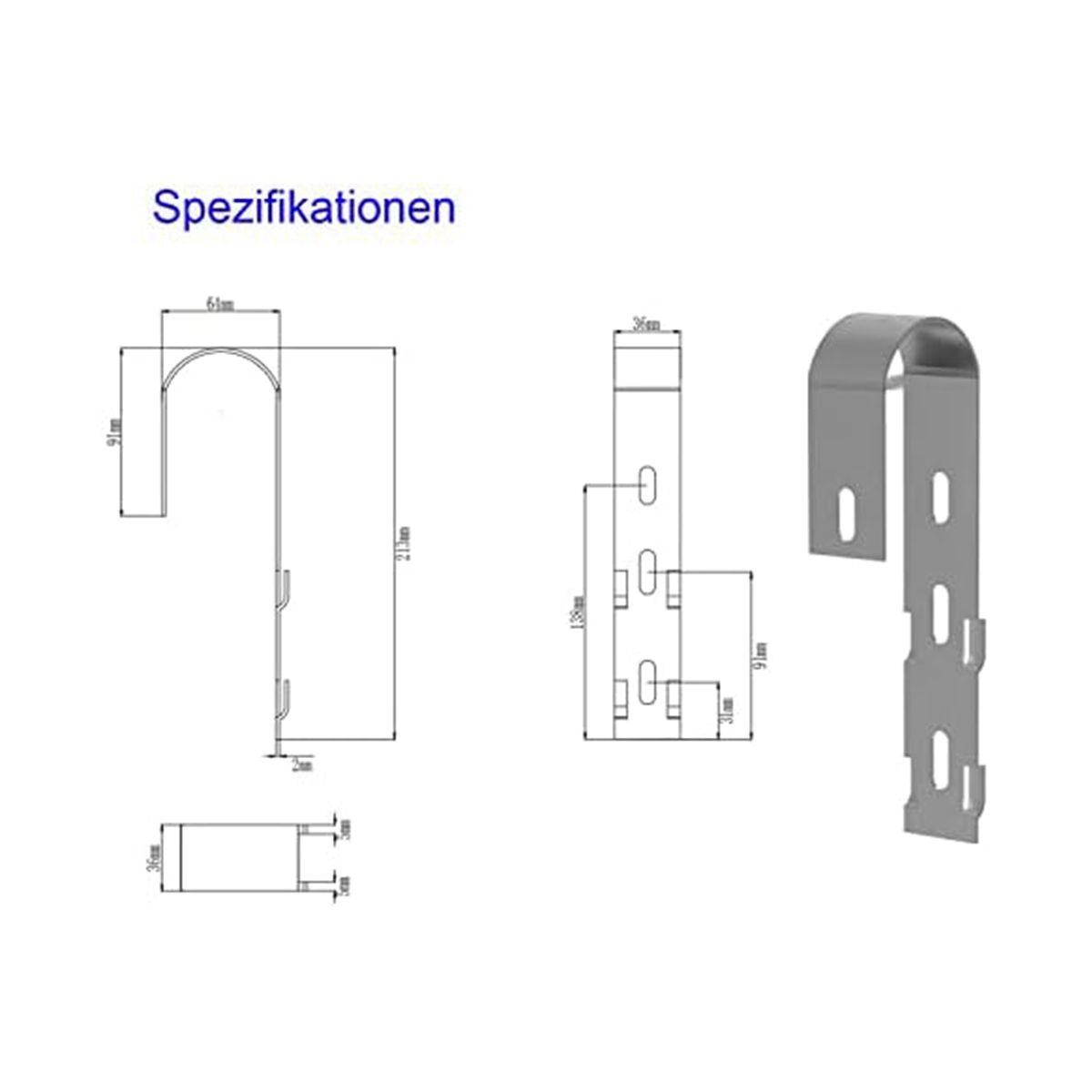 Solar Panel Mounting Bracket Simple Installation 2 Pcs Balcony Solar Module Bracket Solar Panel Holder for PV Module