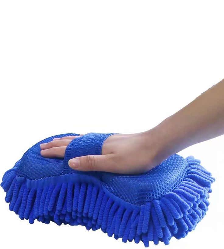 {MijaGrace} Microfiber Multi-Use Car Wash Sponge 4 Pcs -BLUE