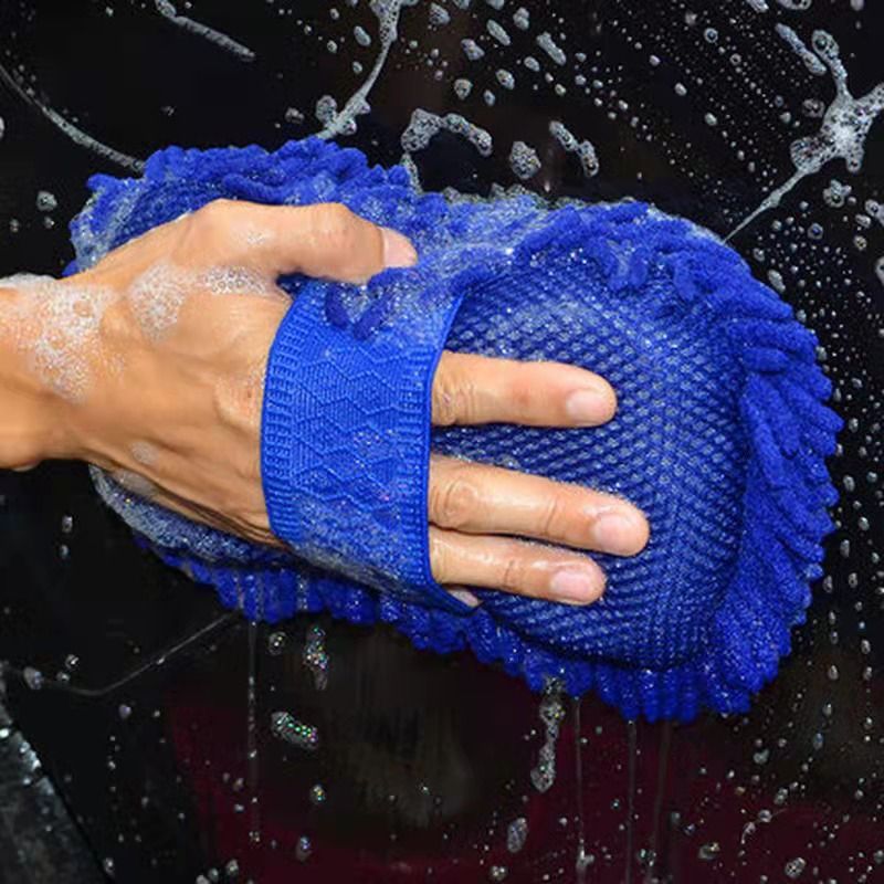 {MijaGrace} Microfiber Multi-Use Car Wash Sponge 4 Pcs -BLUE