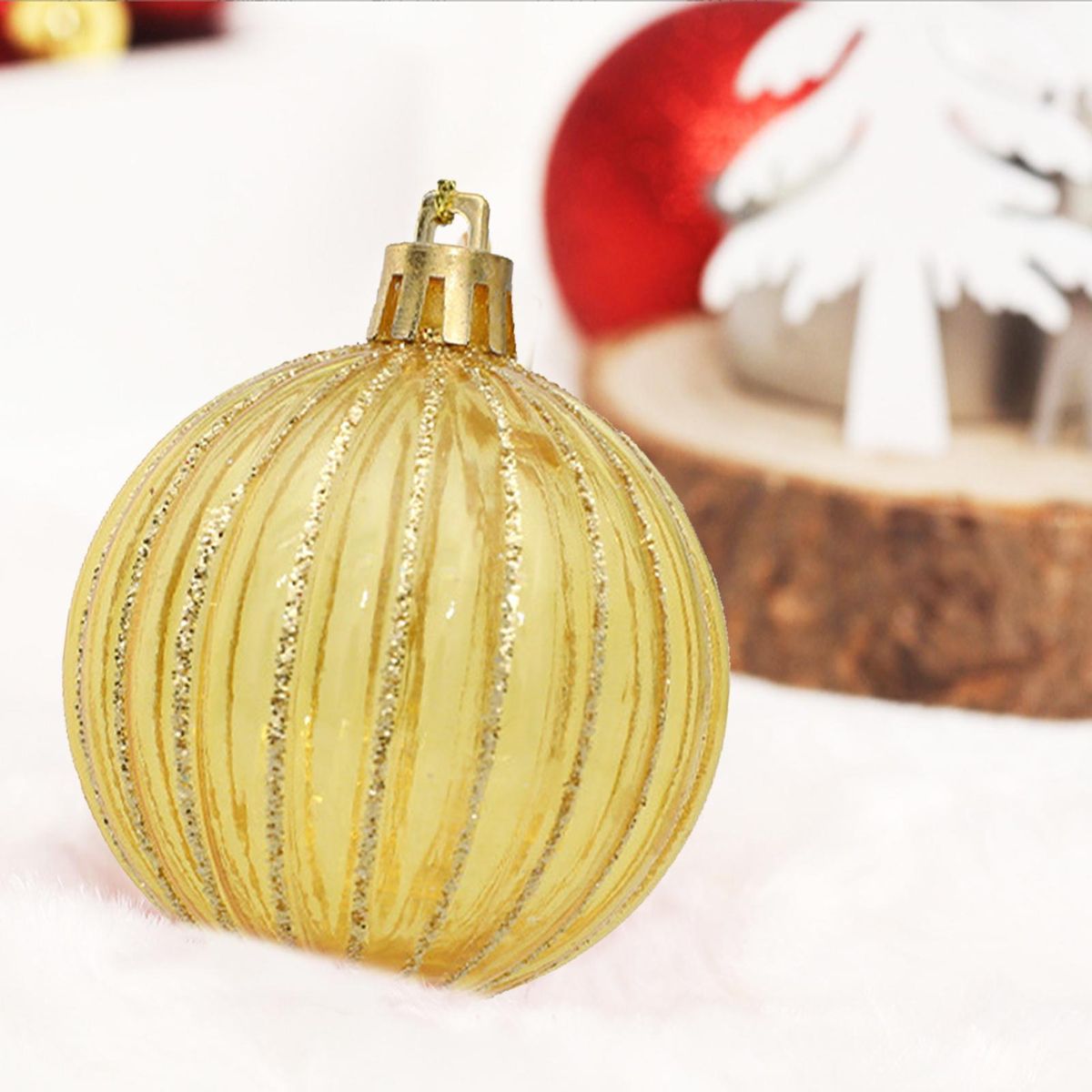 Christmas Ball Decorations Christmas Tree Ornaments Golden