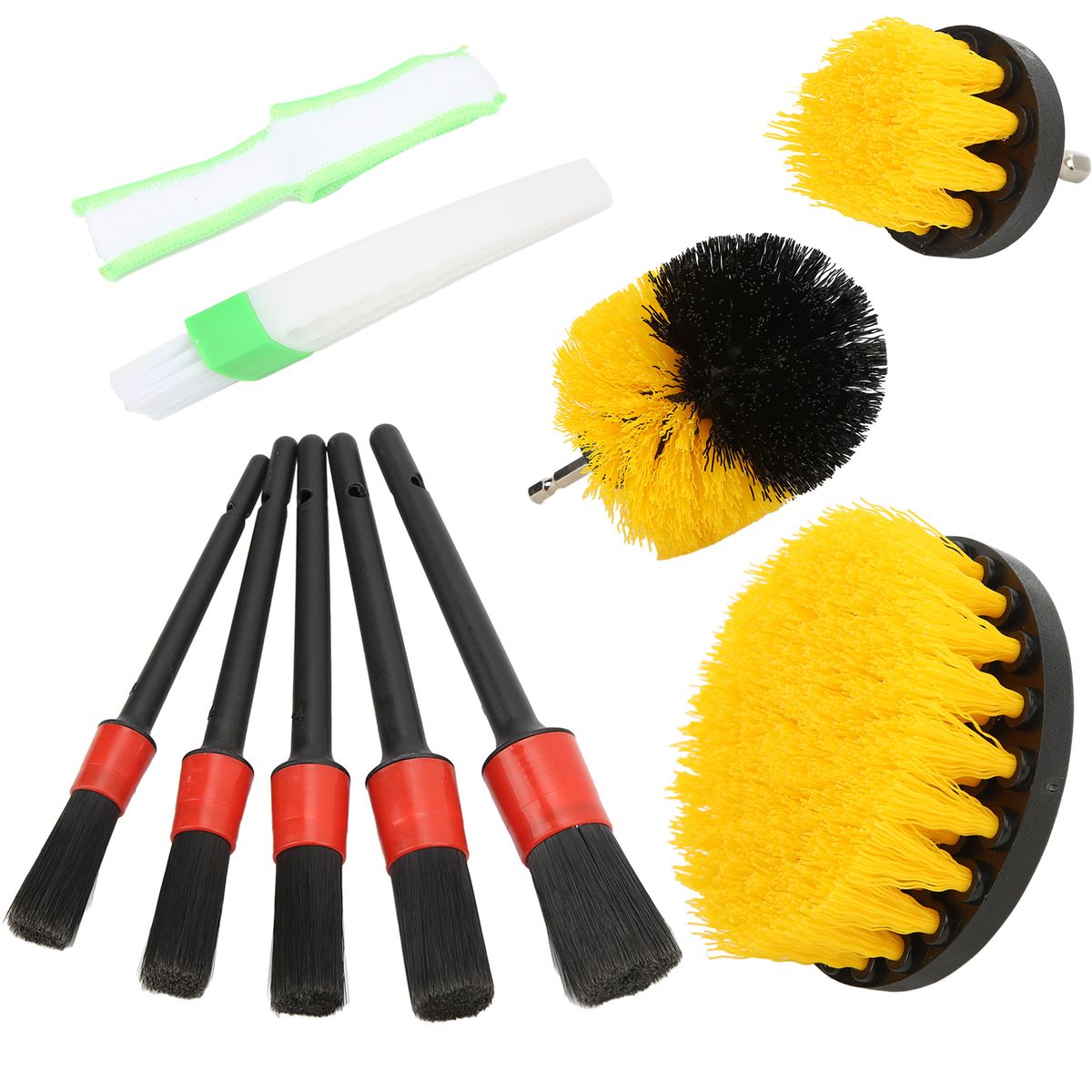 10pcs Car Detailing Brushes Multi Purpose Electric Drill