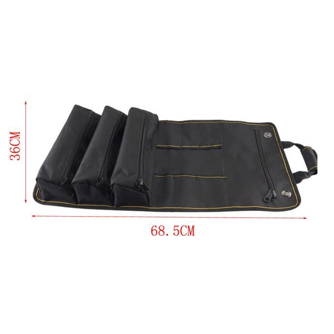2Pcs 27 Large Tool Bag Roll Up Pouch Electrician Tools Storage Bags
