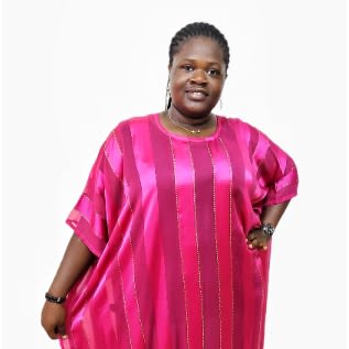 Pink Stripe Stoned Boubou