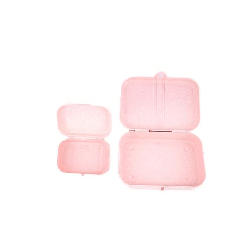 2 Pieces Set Of Lunch Box- Pink