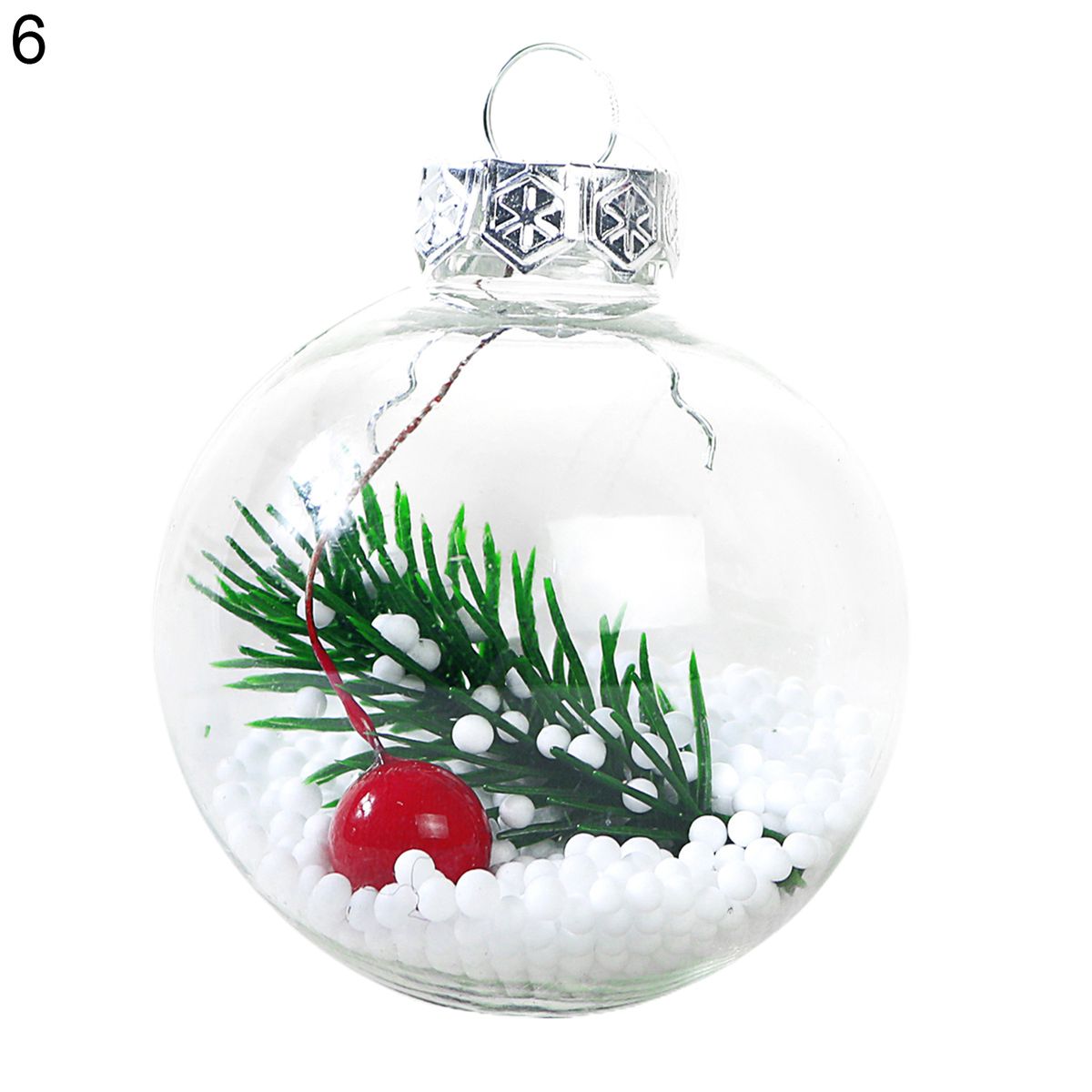 Christmas Balls Waterproof Ornamental PET Xmas Tree Hanging-