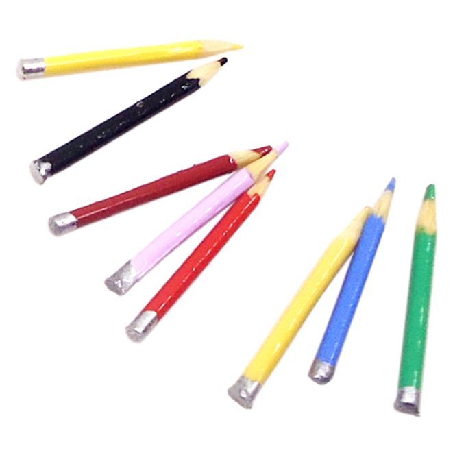 Miniature Coloured Pencils Stationery 1/12 Dolls House Furniture Toys