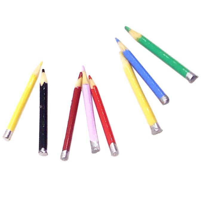 Miniature Coloured Pencils Stationery 1/12 Dolls House Furniture Toys