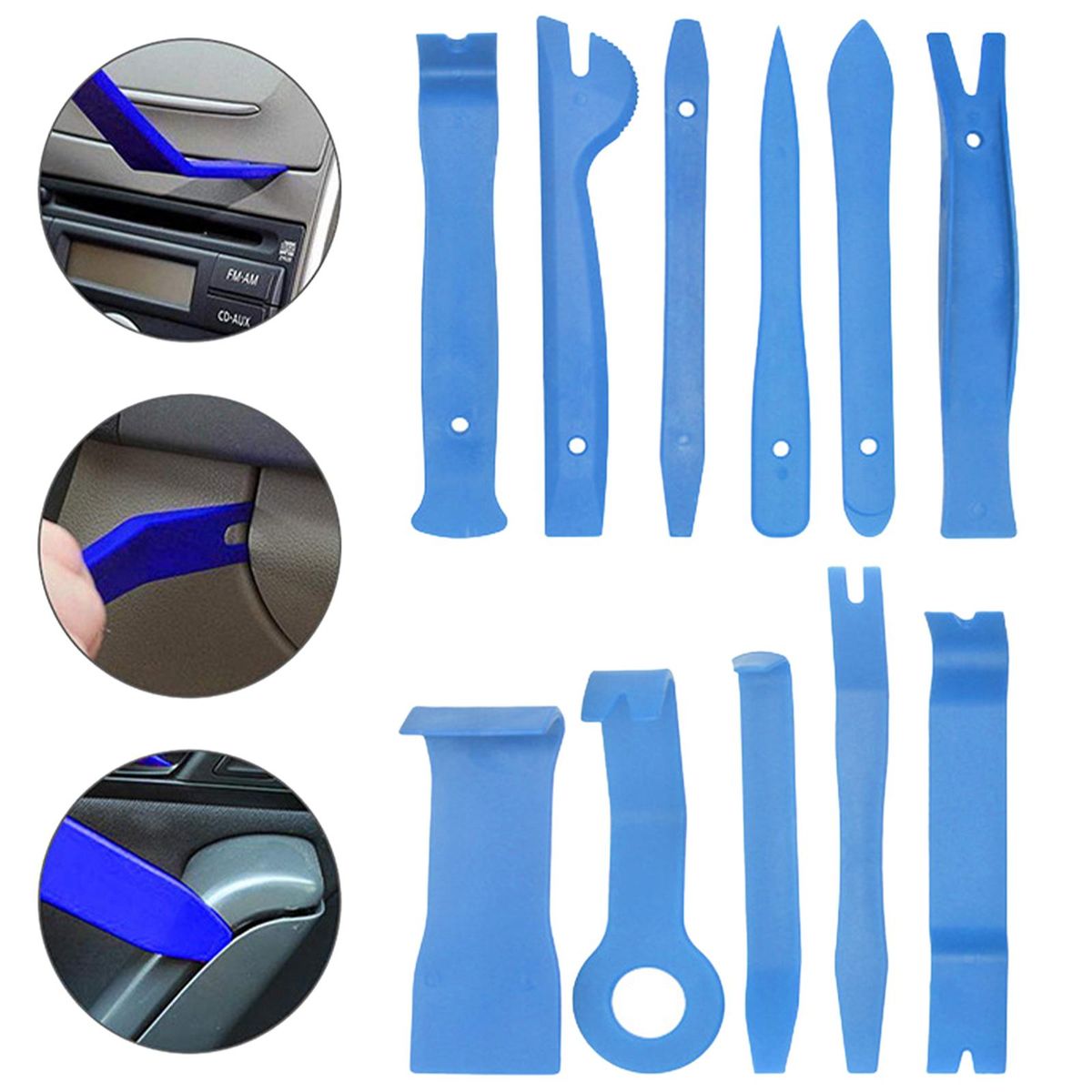 11 Pieces Car Audio Repair Tool Car Trim Removal Tool For Light Blue