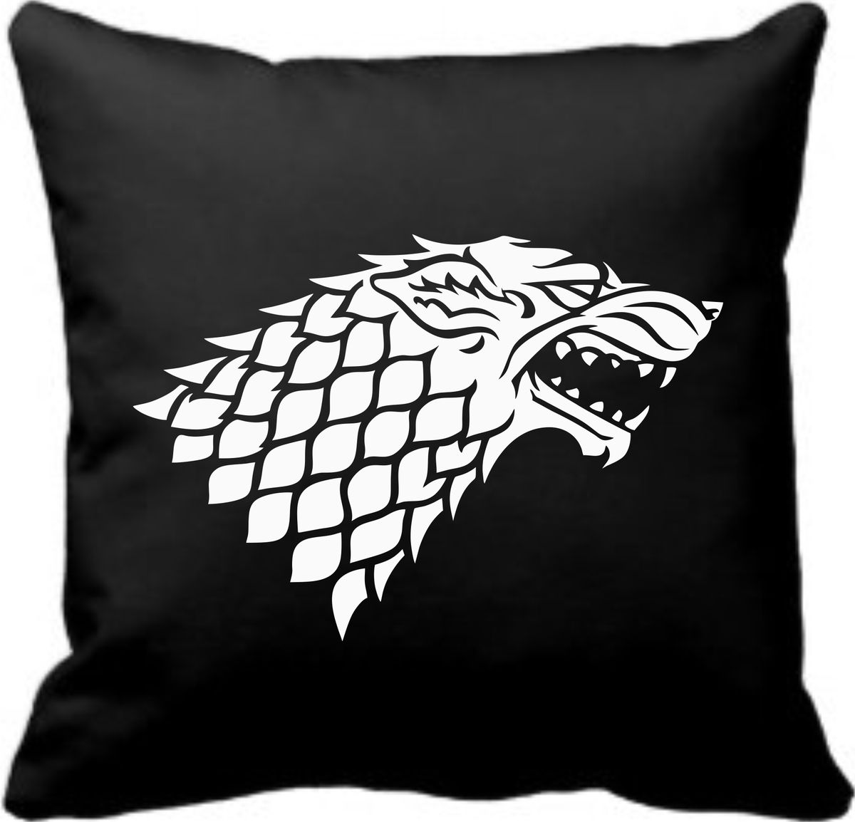 Glow In Dark Winter Is Coming Black Throw Pillow