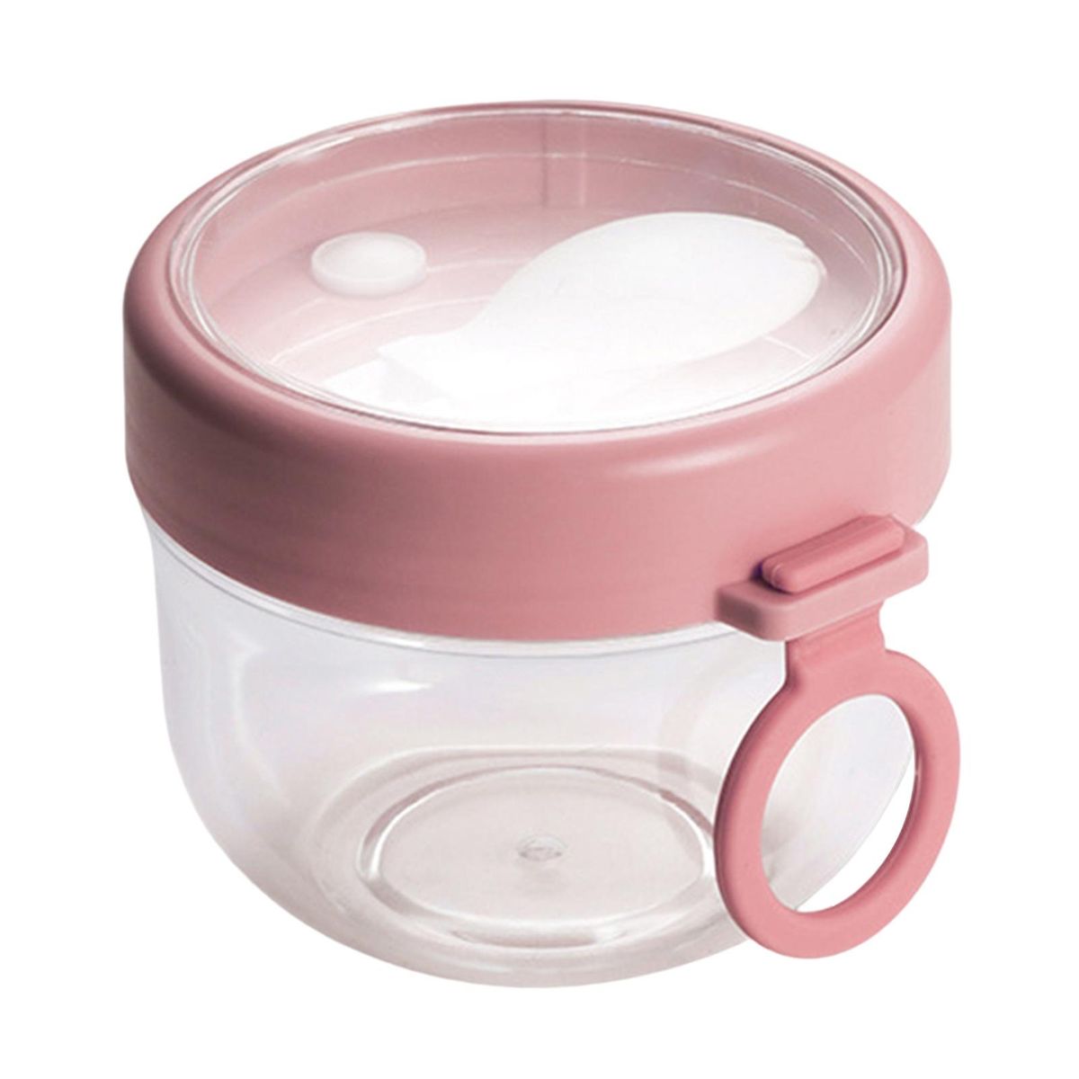 Salad Cup Breakfast Oatmeal Cereal Nut Yogurt Salad Cup Pink