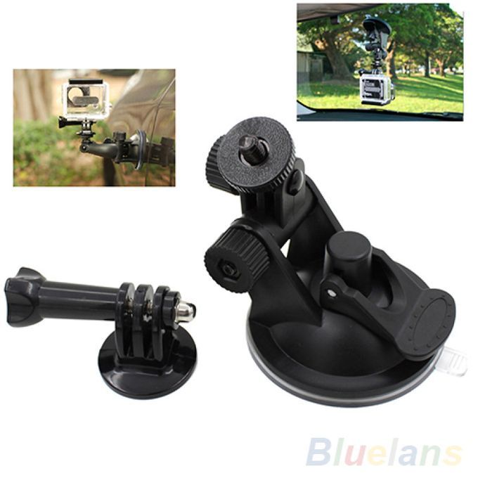 Car Window Windshield Glass Suction Cup Mount For GoPro 4 3-
