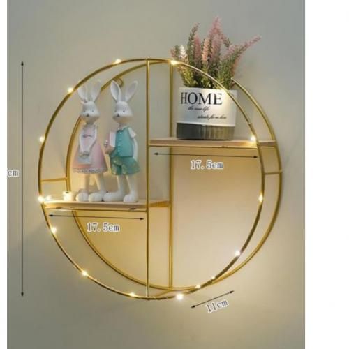 Decorative Circle Light Wall Shelves