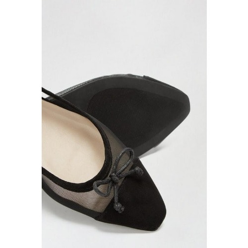 Mesh Bow Flats - Black