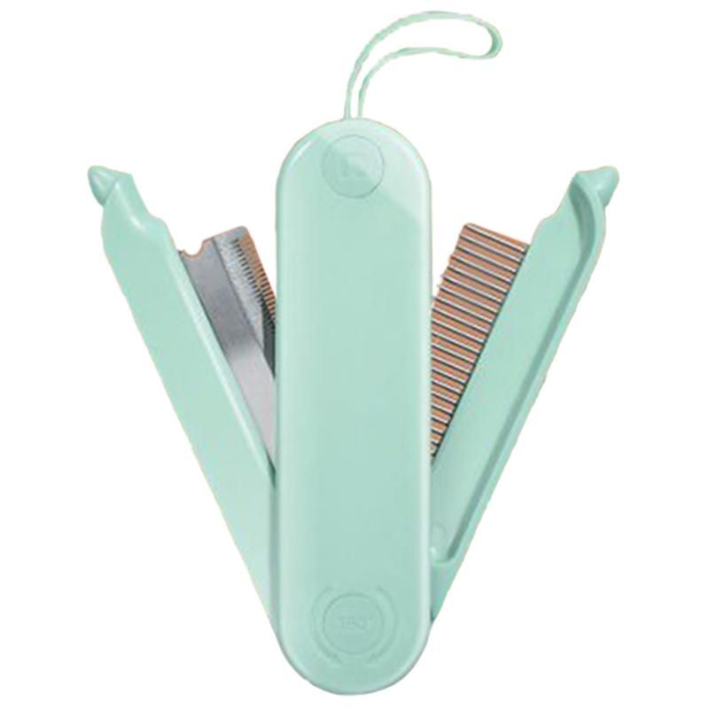 Cute Pet Brush for Dog Cat Grooming Comb Needle Open Knots Deshedding Rabbit Poodle Puppy Brush-Green