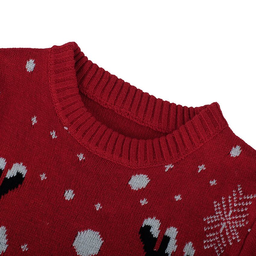 Plus Size 4xl Jumper Snowman Deer Sweaters New Santa Claus Xmas Patterned Ugly Christmas Sweaters Tops For Men Women Pullovers(#Red)