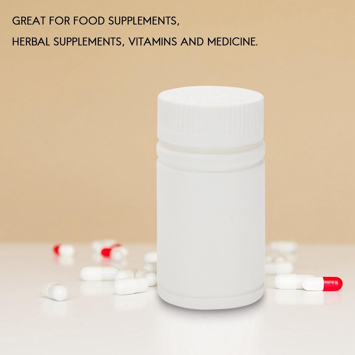 Plastic Empty Medicine Bottles Pill Tablet Container Holder 3pcs White