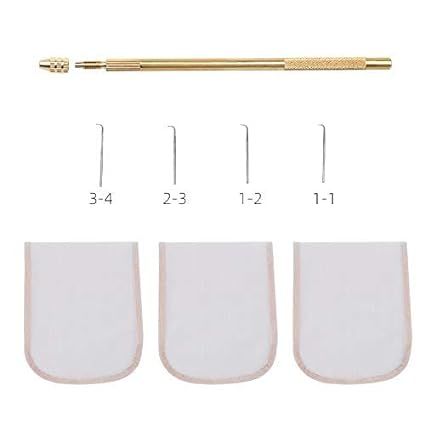 4 Pieces Ventilating Needles Wig Kit For Lace Front Wigs
