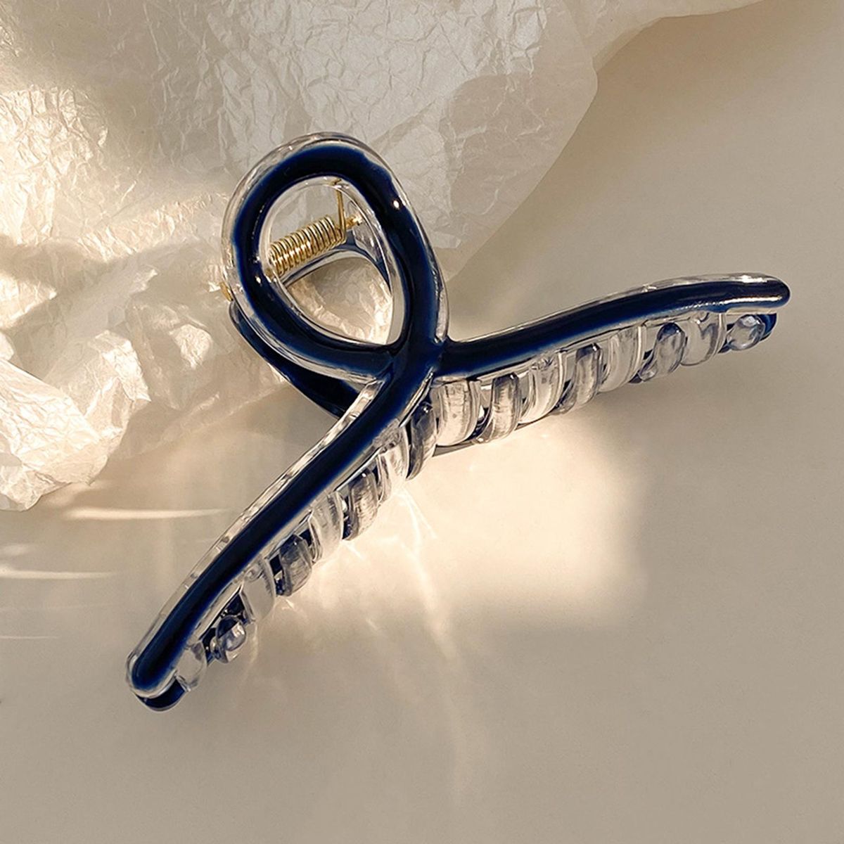 Claw Hairpin Shark Clip Women Half Bun Hairpin Blue