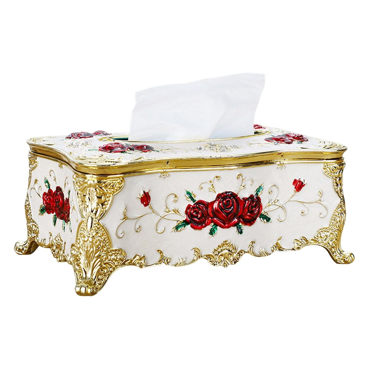 Napkin Organizer KTV Space-Saving Tissue Box White