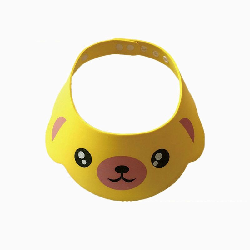 1Pc/Lot Newborn Baby Cartoon Shower Cap Sunshade Boys Girls Soft Bathing Learning Yellow
