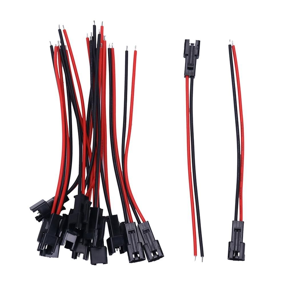 50Pairs Plug Male to Female Wire Connector Cable Pigtail Plug Terminal Connecting Wire for LED Downlight Ceiling Lamp
