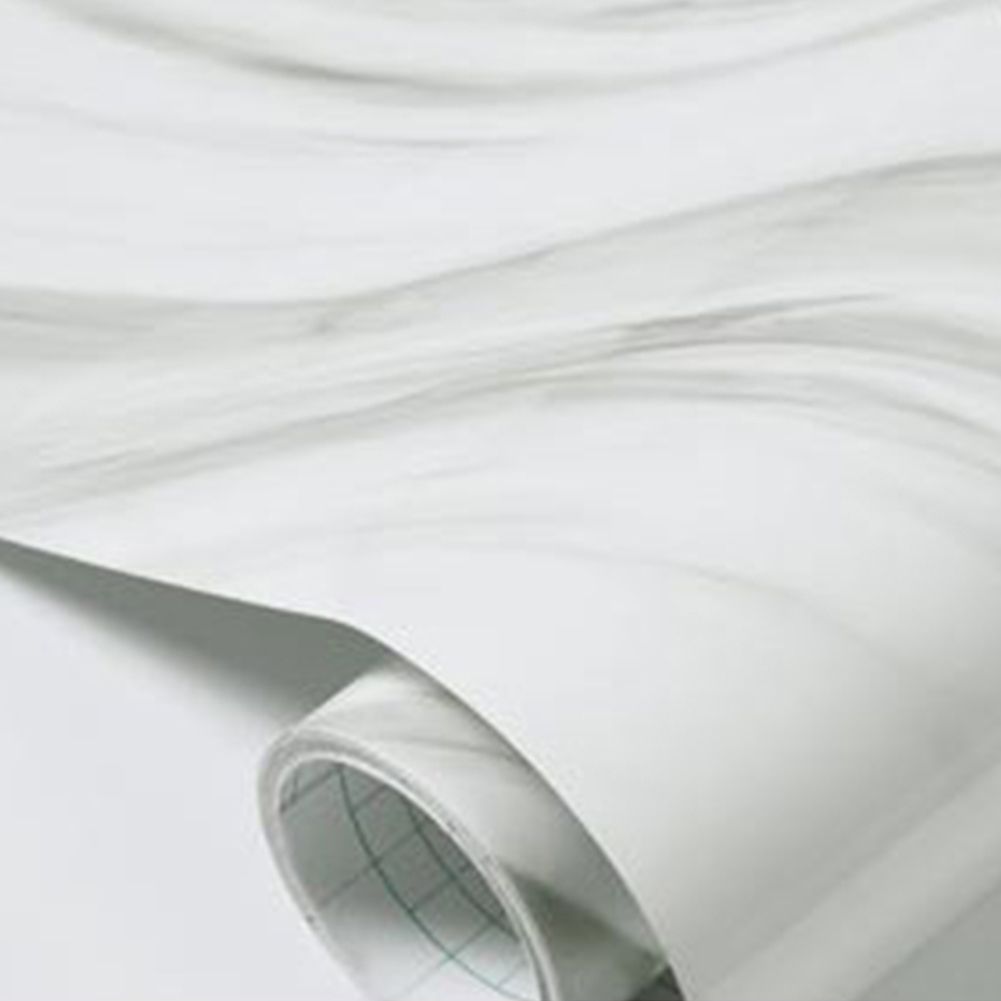 Marble Effect Self Adhesive Wall Paper DIY Art Sticker Home Room Decal Decoration-Jazz White