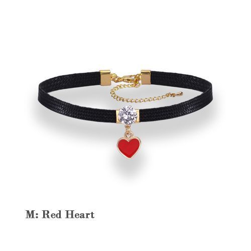Ladies Necklace Black Neckband Clavicle Chain Women's Personality Choker M