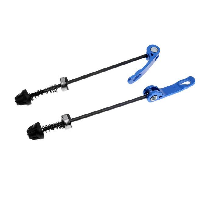 2pcs Alloy Front Rear Bike Bicycle Wheel Quick Release Axle Blue