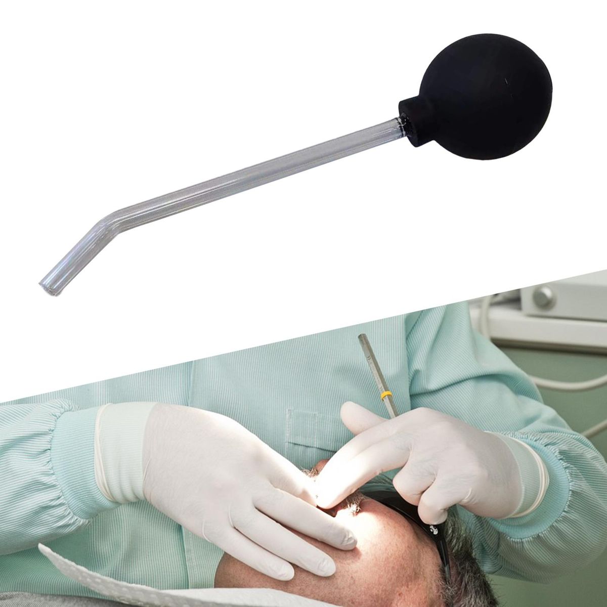 Tonsil Stone Cupping Suction Tool Manual Cleaner Black