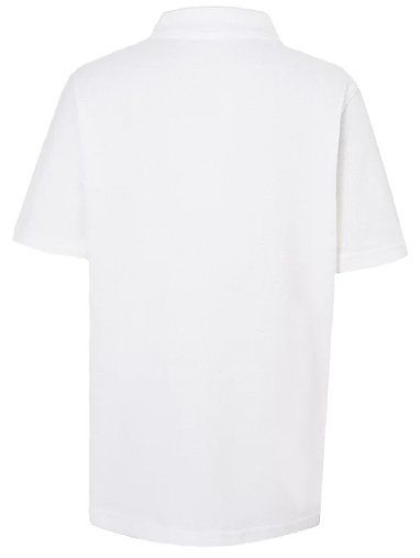 Short Sleeve School Polo Shirts 2-Pack, White