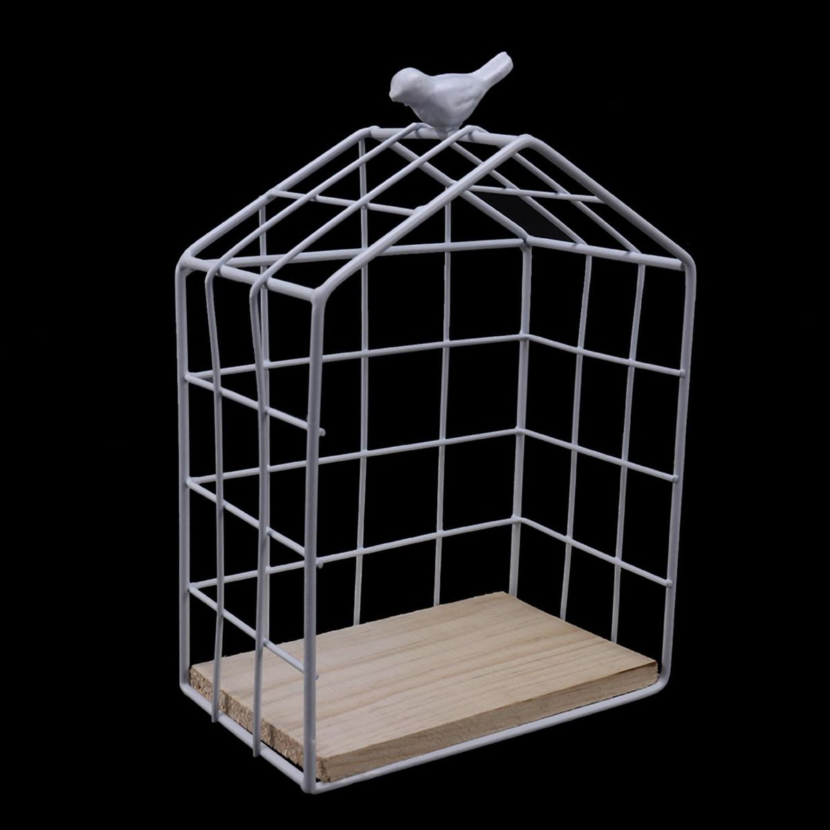 Iron Mesh Wall Storage Rack Metal Hanging Wall Decoration Living Room Bedroom Nordic Style Display Shelf White