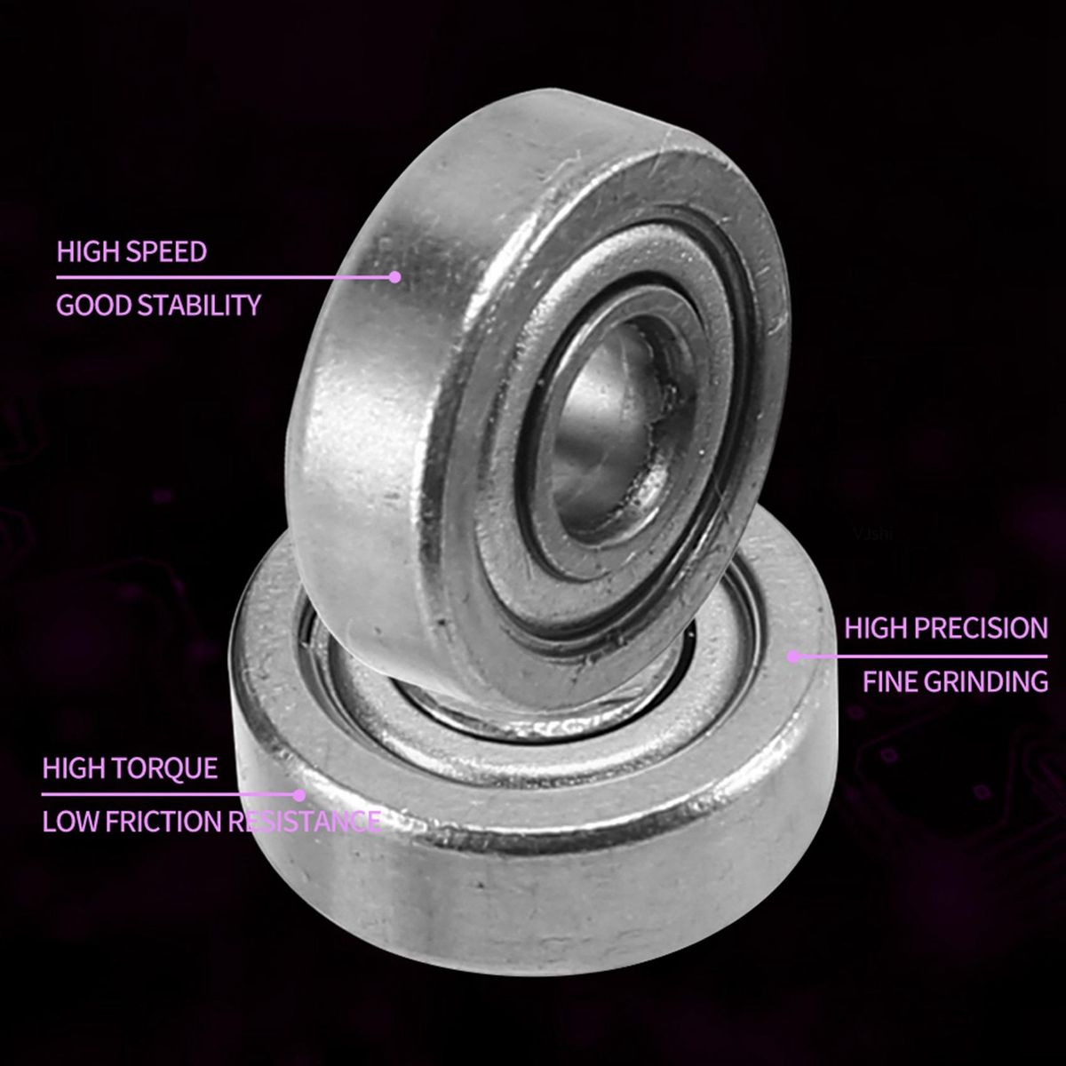 10pcs Miniature Sealed Metal Shielded Metric Ball Model 604 ZZ 4x12x4MM