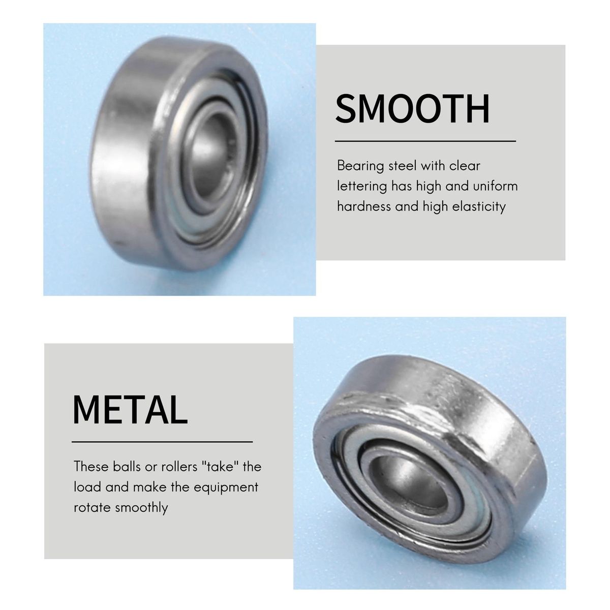 10pcs Miniature Sealed Metal Shielded Metric Ball Model 604 ZZ 4x12x4MM