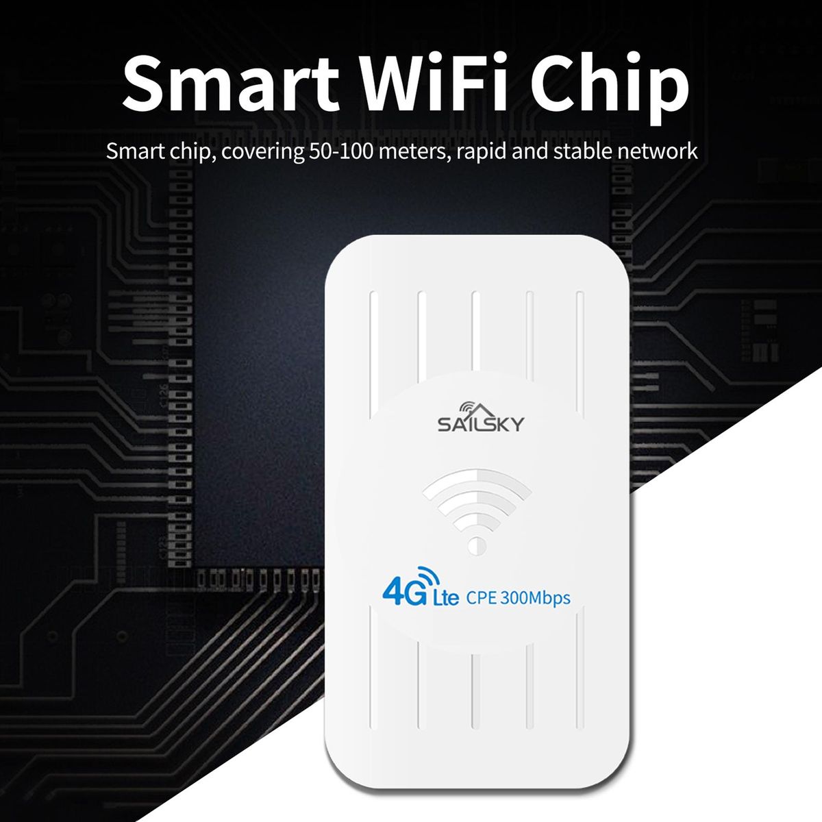 Sailsky XM206 4G Router 300Mbps LTE Outdoor Waterproof Router CPE Portable Mobile WiFi with SIM Card Slot EU Version