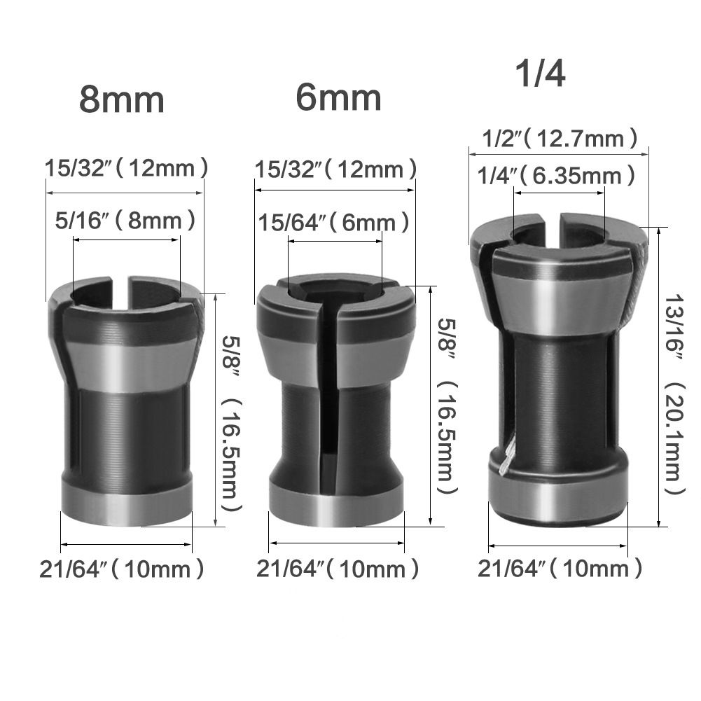 Router Bit Collet Chuck Extension Rod Trim Milling Cutter