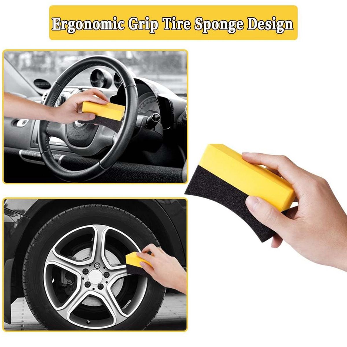 Car Sponge Car Care Kit 4pcs Soft Sponge Set for Fast Decontamination