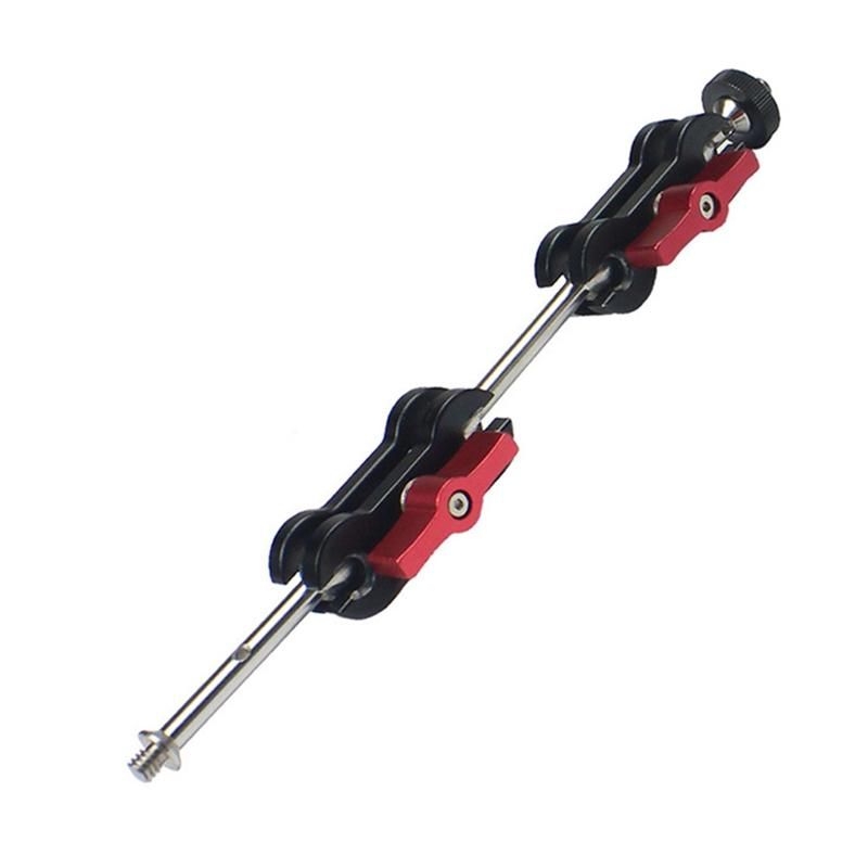 Articulating Arm Mount Double Ballhead 14 Inch Screw for DSLR Camera Light Tripod Live Hot Shoe Bracket Type C