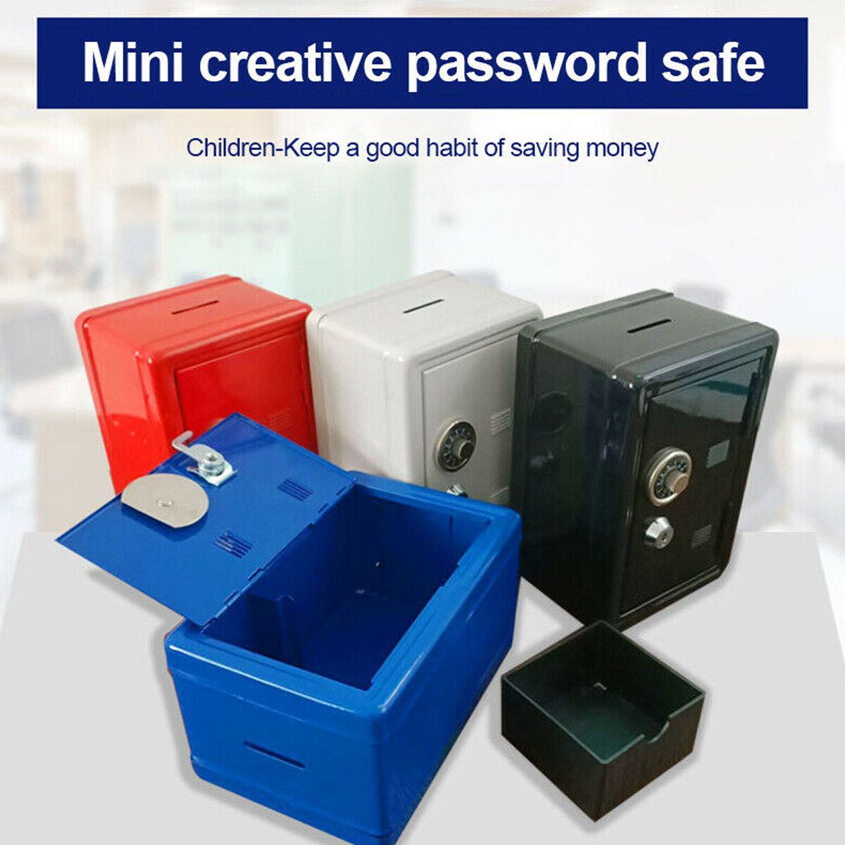 Piggy Safe Money Box Electronic Password Lock ATM Cash Coin Kids Gift Pink