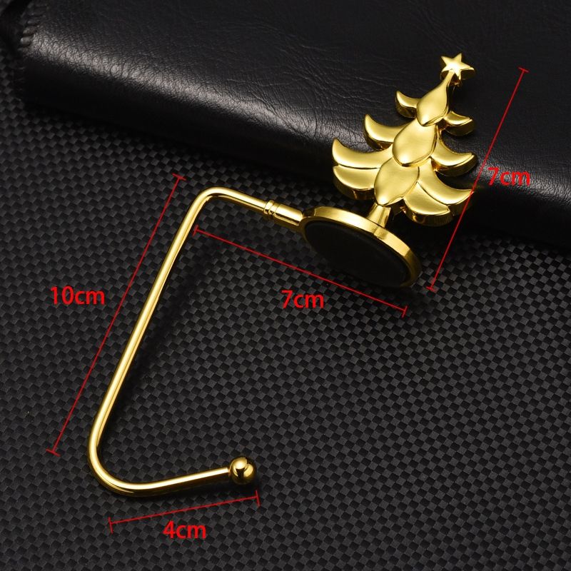 2 PCS D1013 Christmas Decorative Hook Cartoon Christmas Hanger, Spec: Gold Deer