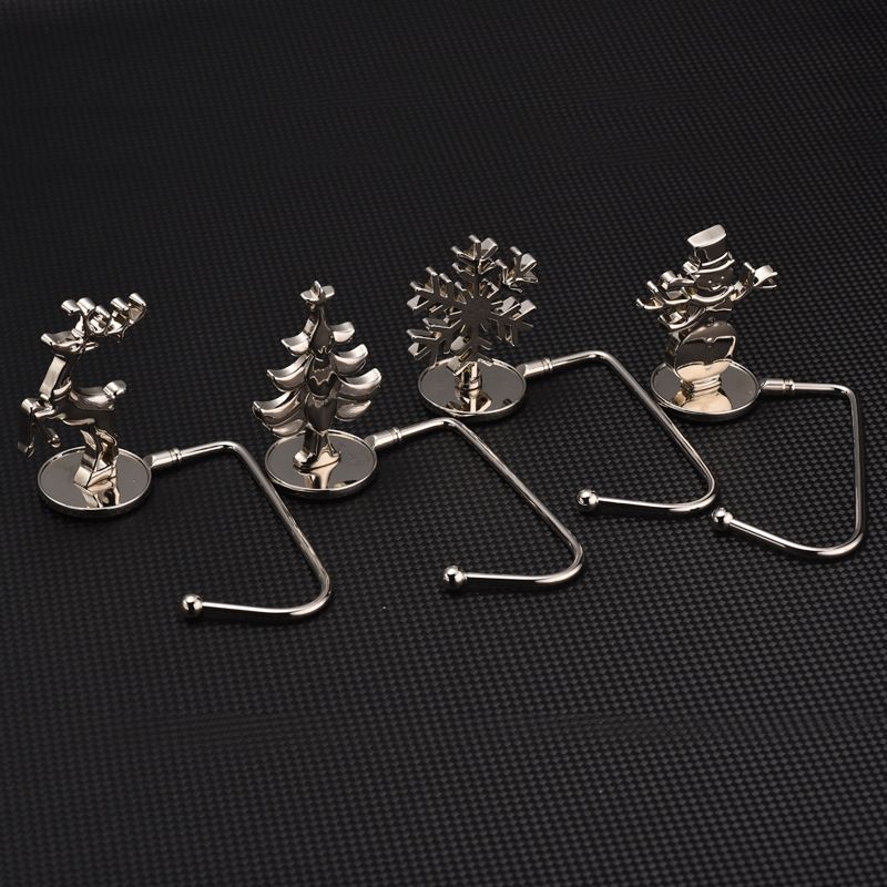 2 PCS D1013 Christmas Decorative Hook Cartoon Christmas Hanger, Spec: Gold Deer