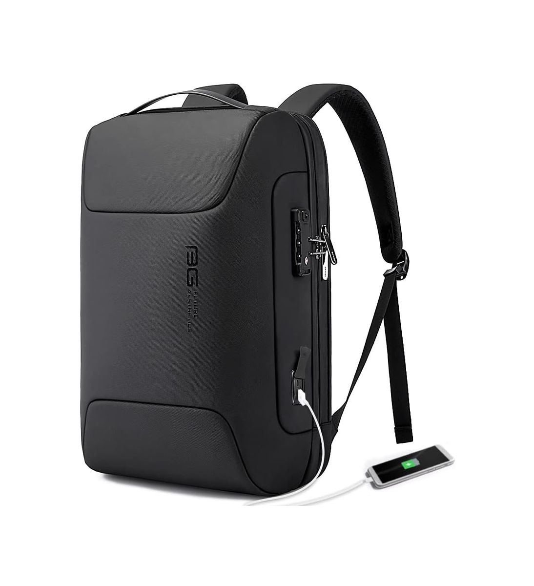 Waterproof Anti-theft Shoulders Bag Men Business Travel Computer Backpack - Black