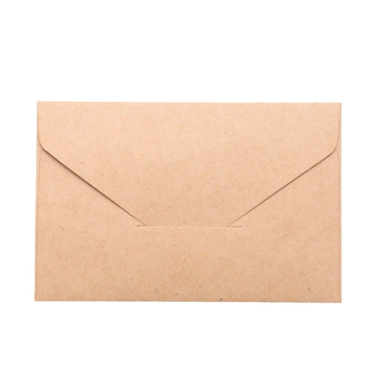 20PCS Classical Kraft Blank Mini Paper Window Envelopes Wedding Invitation Envelope Gift Envelope(Brown)
