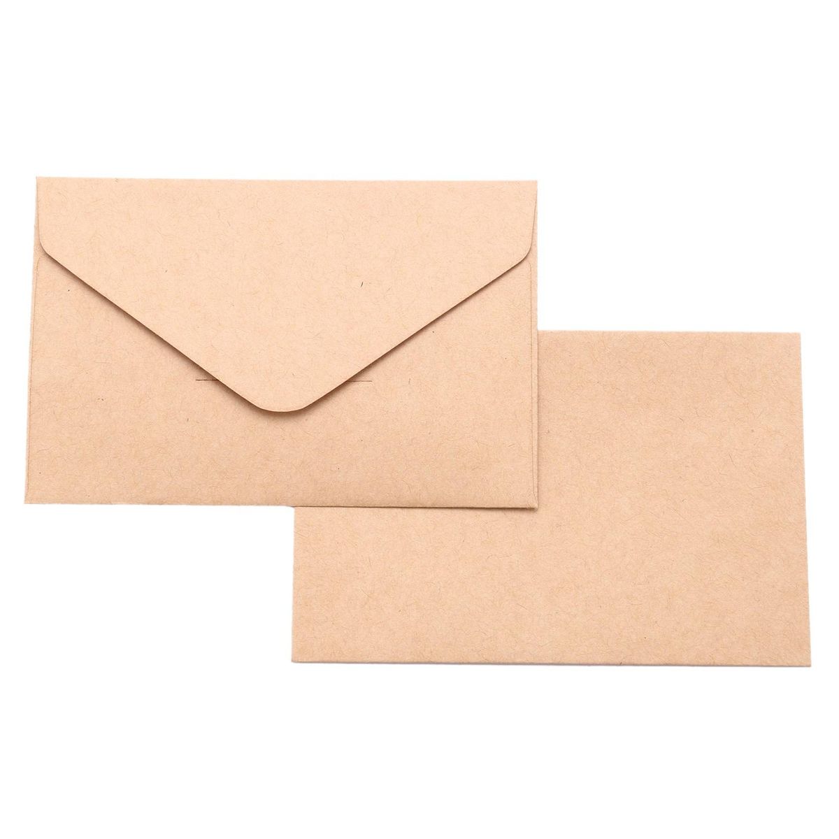 20PCS Classical Kraft Blank Mini Paper Window Envelopes Wedding Invitation Envelope Gift Envelope(Brown)