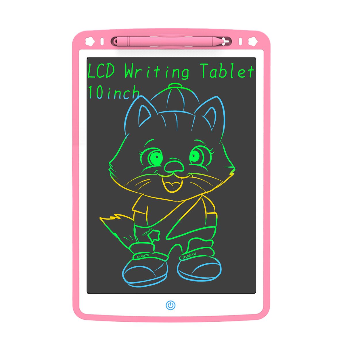 LCD Writing Tablet Doodle Board Colorful Drawing Tablet Writing Pad Gifts Toys For 3 4 5 6 7 Year Old Boys&Girls 10inch Pink