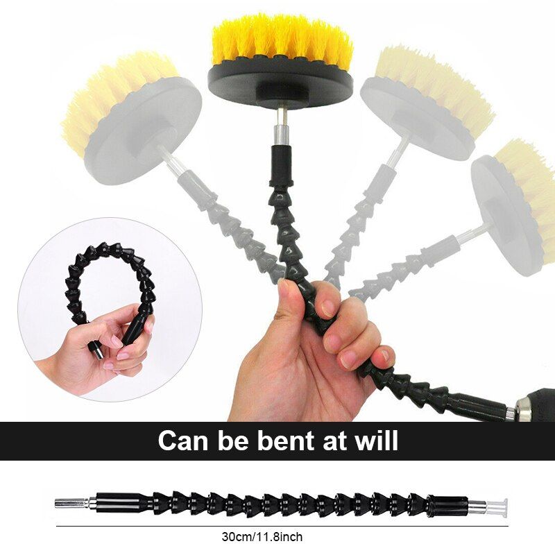 Electric Drill Brush Attachment Set Power Scrubber Brush Car Polisher Kitchen Bathroom Cleaning Kit Multi-Purpose Cleaning Tools-5pcs Set