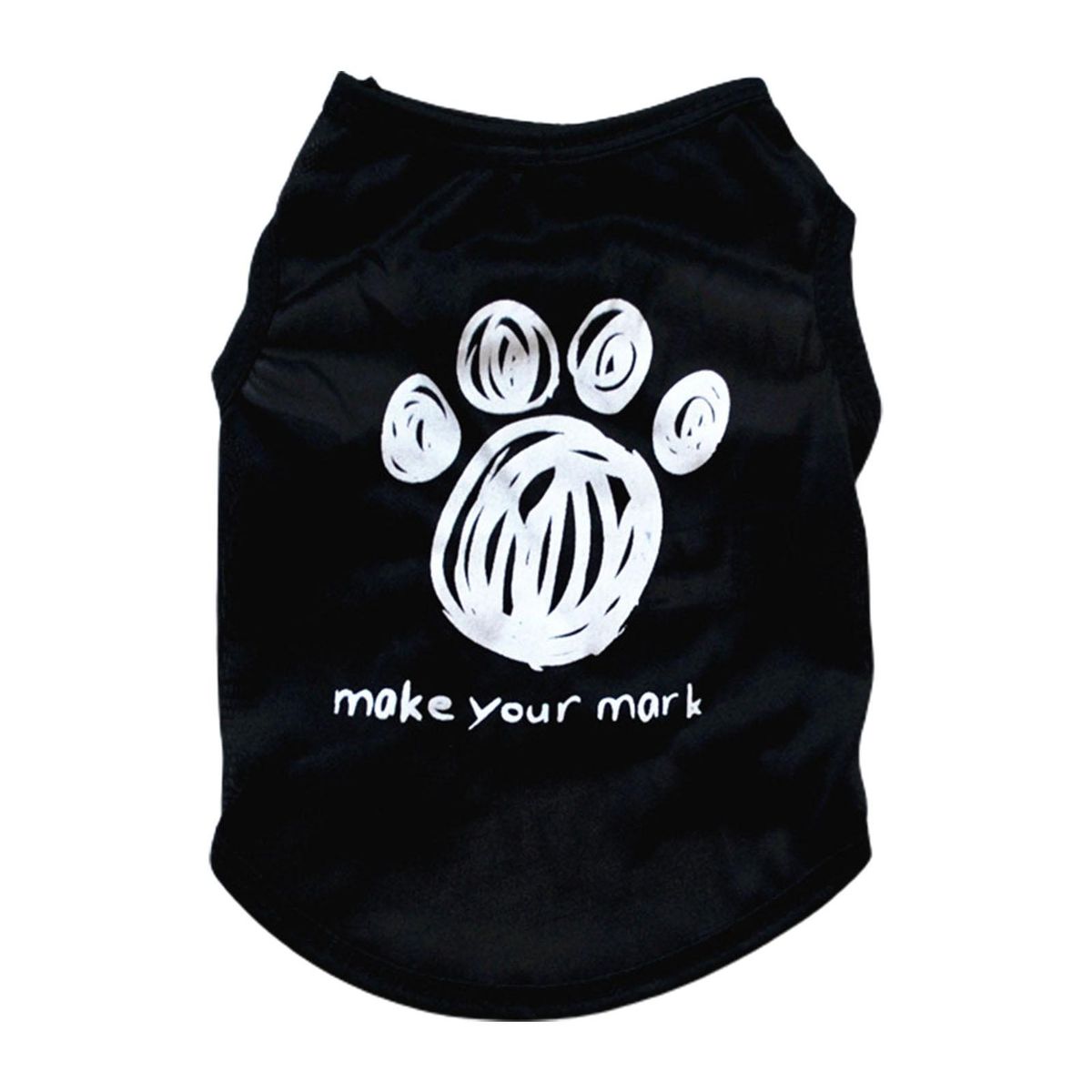 Teddy Summer Vest Paw Pattern Small Dog Vest Black