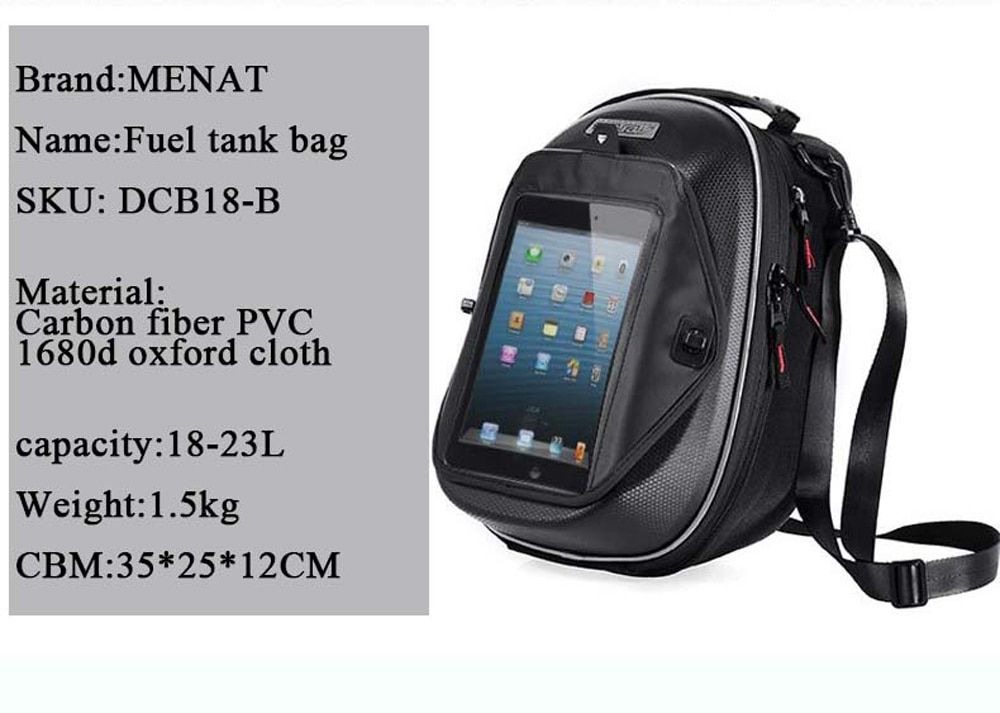 Motorcycle Tail Bags Back Seat Bags Travel Bag Motorbike Scooter Sport Luggage Rear Seat Rider Tank Bag Pack 23L HLS