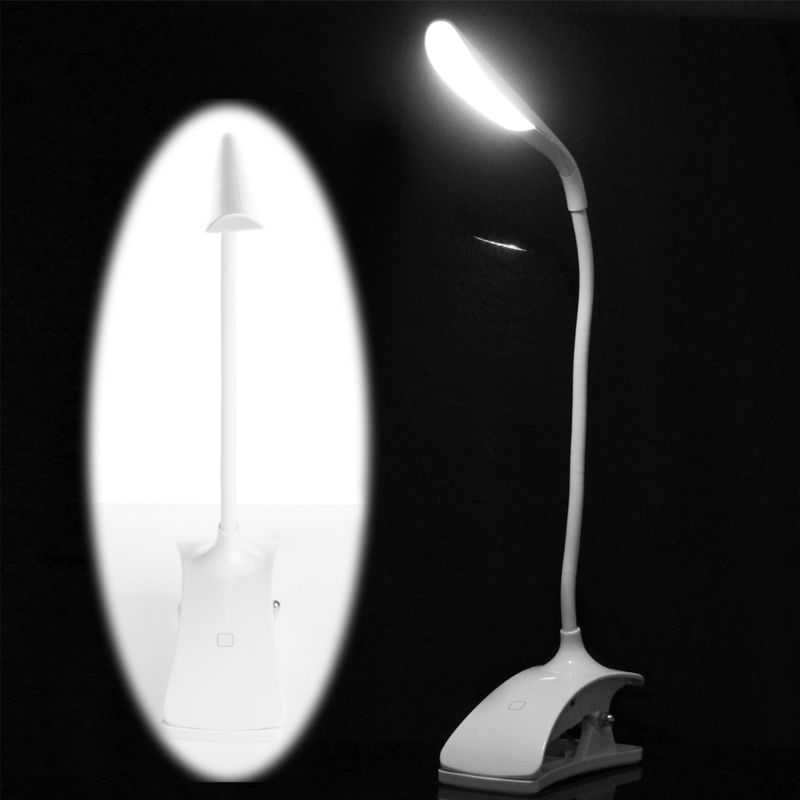 Flexible LED Reading Rechargeable Clip-on Bed Table Desk