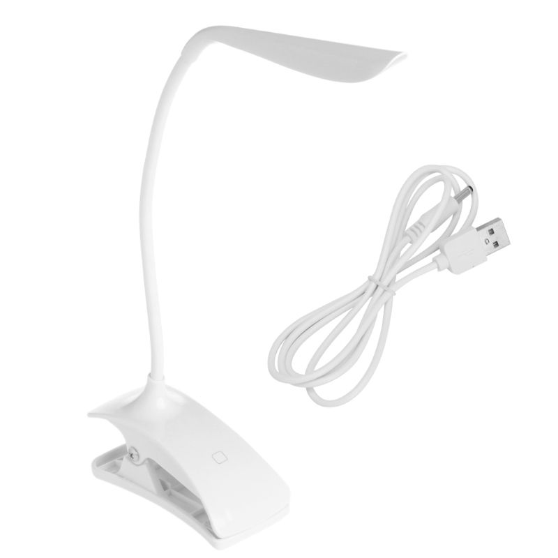 Flexible LED Reading Rechargeable Clip-on Bed Table Desk