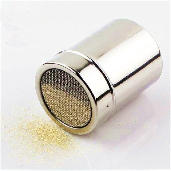Stainless Steel Chocolate Shaker Duster + 16X Cappuccino Coffee Barista Stencils